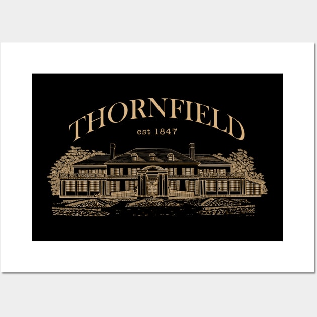 Jane Eyre & Mr Rochester, Thornfield Hall, Charlotte Bronte Wall Art by OutfittersAve